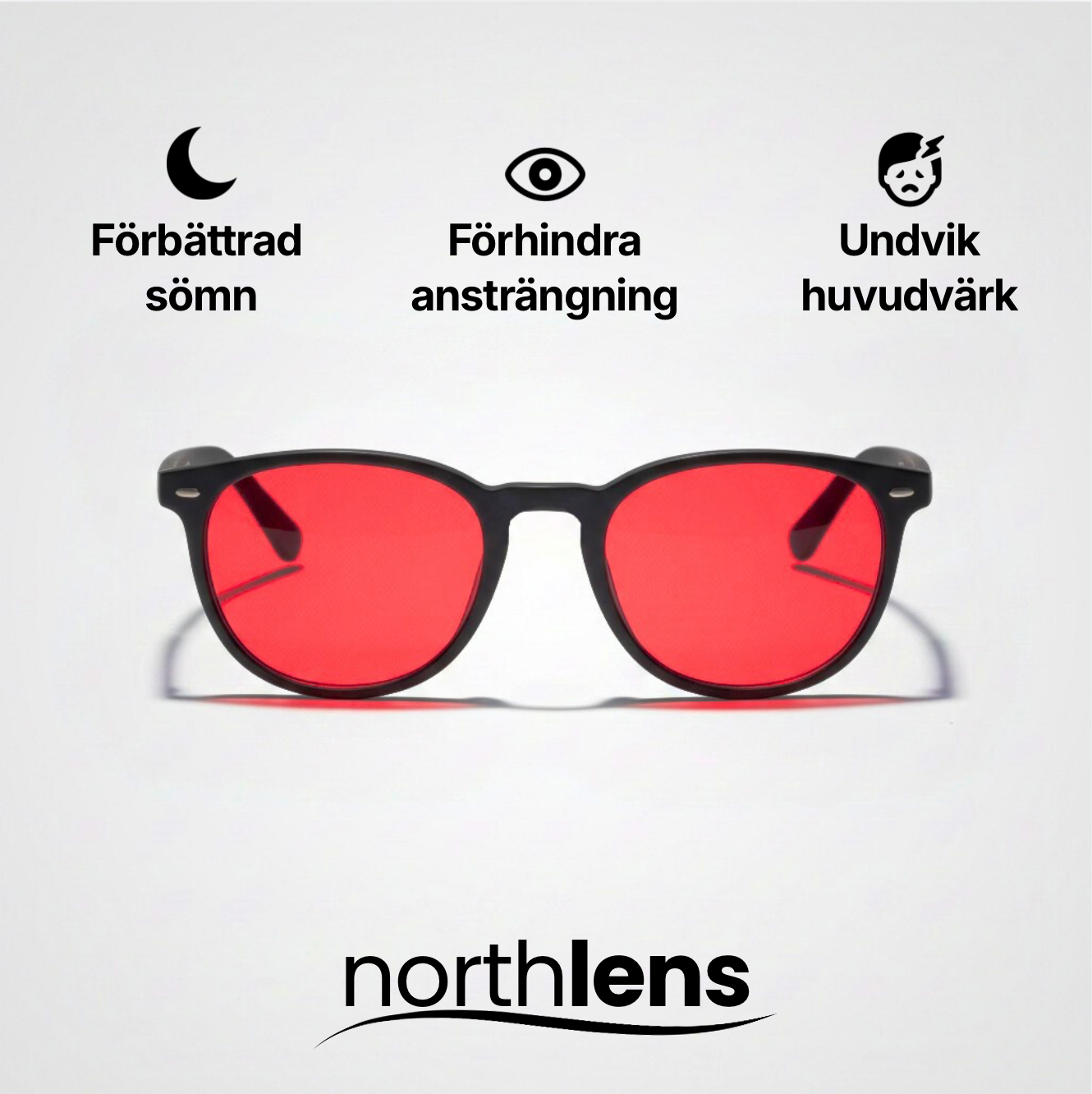 NorthLens™ - Unisex Blåljus Glasögon med Röda Linser