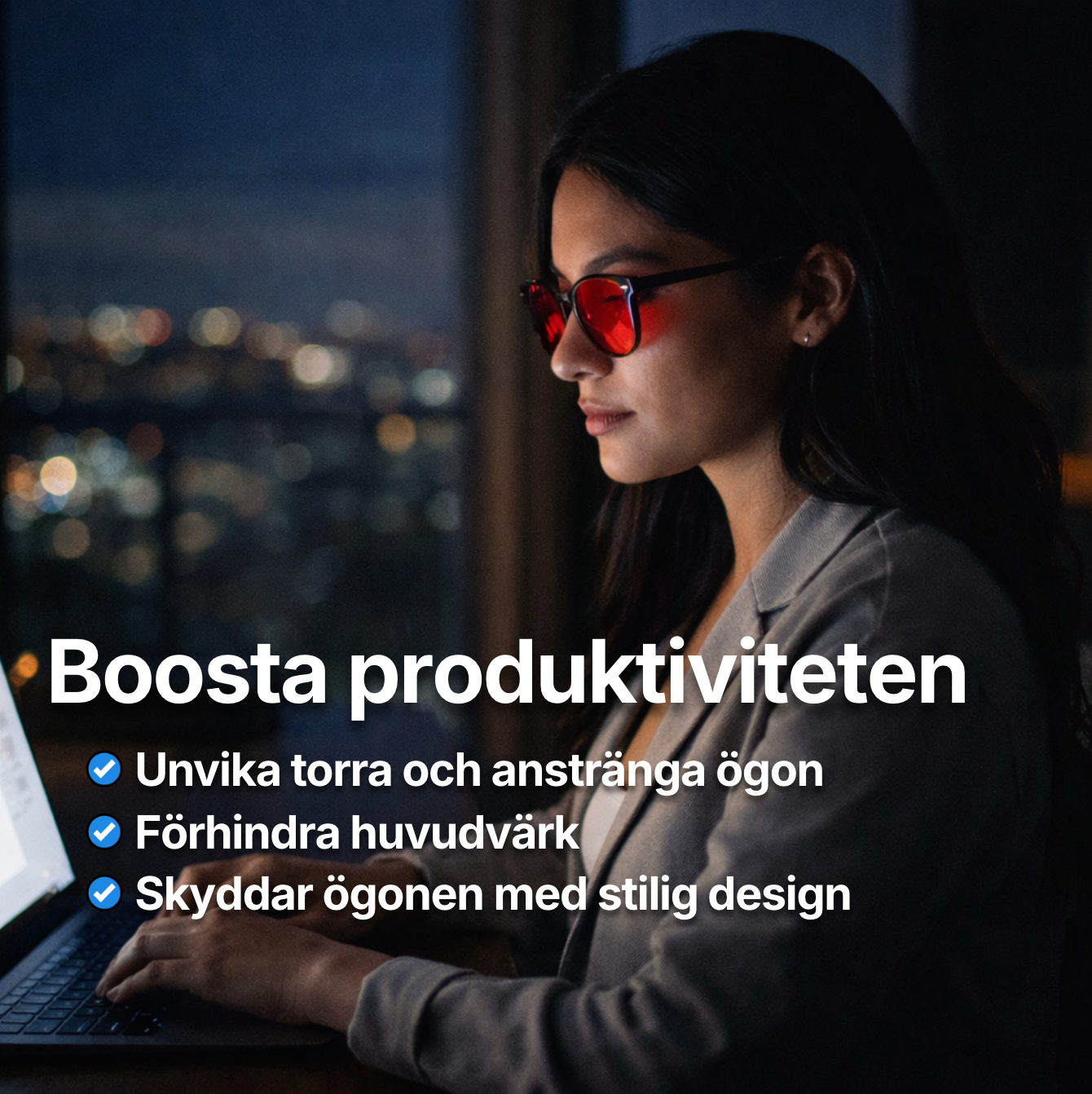 NorthLens™ - Unisex Blåljus Glasögon med Röda Linser